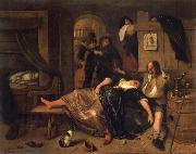 Jan Steen The Drunken couple. oil on canvas